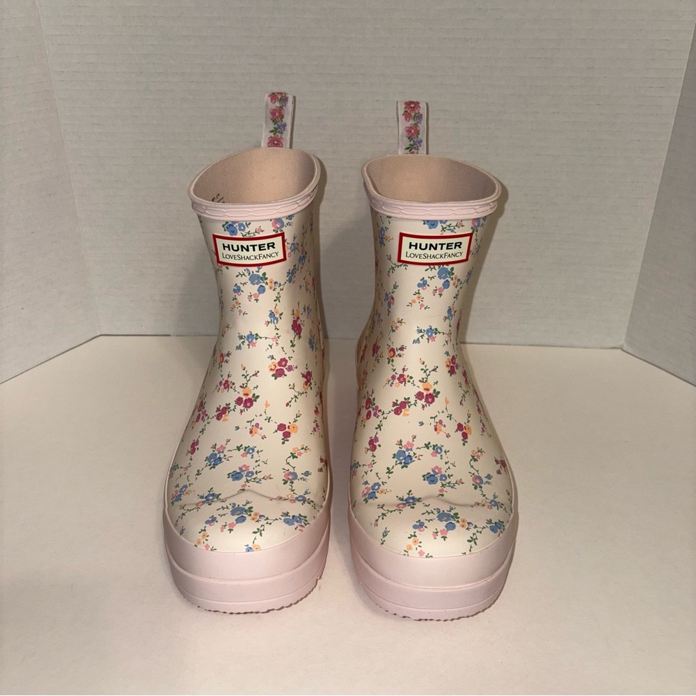 LoveShackFancy White Ankle Booties with Floral Design - Picture 3 of 7